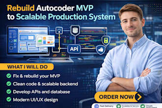 rebuild autocoder mvp production clean scalable  architecture deploy saas mvp