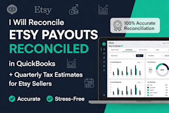 reconcile etsy payouts in quickbooks and prepare quarterly tax estimates