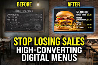 do digital menu, tv screen restaurt menu  , food menu, menu, food menu, tv menu