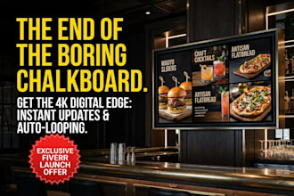 do digital menu, tv screen restaurt menu  , food menu, menu, food menu, tv menu