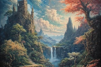 design amazing fantasy landscape