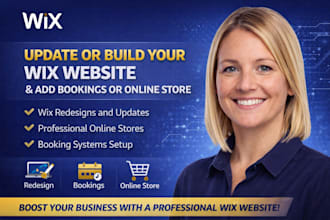 redesign wix website build a wix booking site and update your wix website