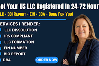 register your US llc, boi report, dissolve and create llc, close ein number, dba