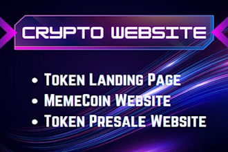 develop solana staking website, presale website, memecoin token, smart contract