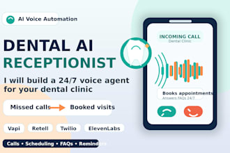 build a dental ai receptionist with vapi, retell, twilio or elevenlabs