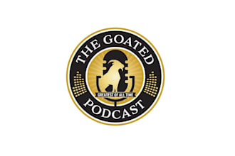 create wonderful excellent podcast and goat logo design