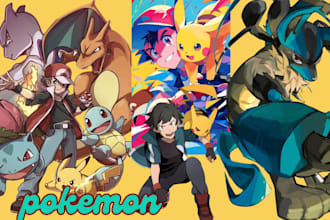 draw pokemon pixel art sprite sheet fakemon trainer custom pokemon avatar chibi
