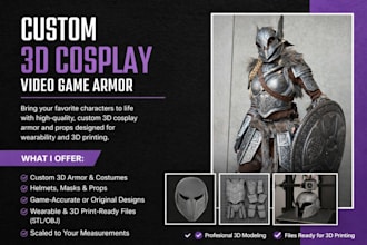 custom 3d cosplay creation video game cosplay wearable armor