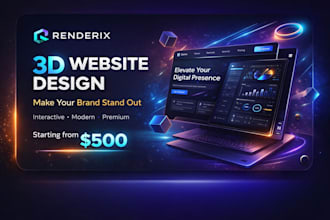 design a high converting 3d landing web page for your brand