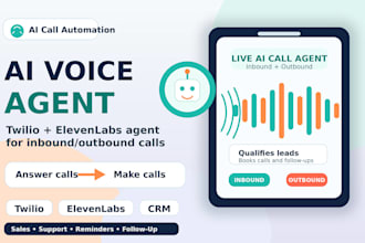 build a twilio elevenlabs ai voice agent for inbound and outbound calls
