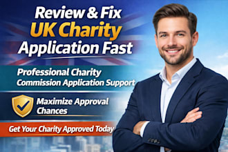 review and correct uk charity commission application
