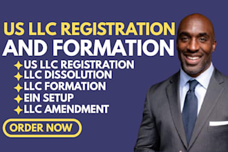 do US llc registration, llc setup, company formation and apply for ein