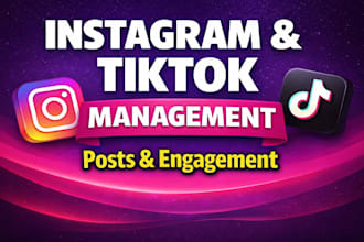 manage your instagram and tiktok posting and engagement