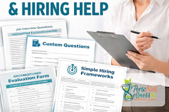 create professional interview questions and hiring frameworks
