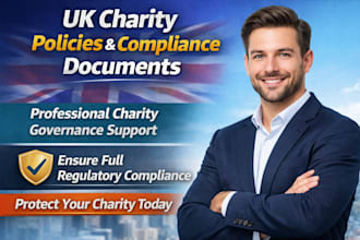 create UK charity policies and compliance documents