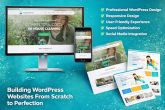 create cleaning website, house cleaning, office cleaning website