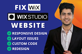 fix wix website, wix studio issues and do wix redesign