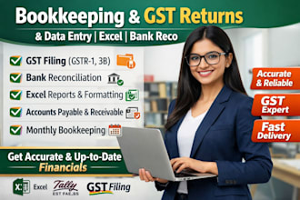 gst return filing and bookkeeping and excel formatting