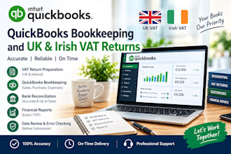 handle UK and irish bookkeeping and vat returns