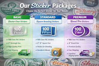 print transparent stickers of your logo or design