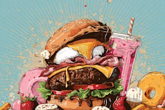 food pop art of your food pop art