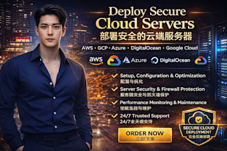 deploy secure cloud servers on AWS, gcp, azure, digitalocean, and gool cloud