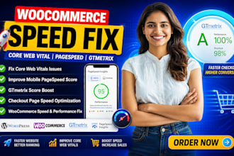 fix woocommrce core web vital mobile pagespeed gtmetrix score checkout speed fix