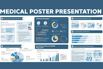 do medical, clinical, conference, research, infographic poster presentation