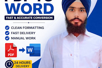 manual PDF to word or excel conversion with clean formatting