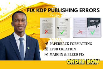fix kdp publishing error do KDP formatting epub formatting paperback formatting