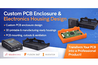 design pcb enclosure, prototype electronics housing and 3d printable pcb case