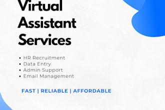 do HR recruitment, sourcing and virtual assistant tasks