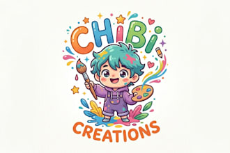 design a cute and unique chibi logo for your brand