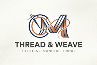 design a professional and stylish clothing manufacturing logo