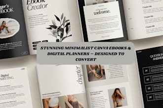 design minimalist canva ebook workbok journal lead magnet digital planner