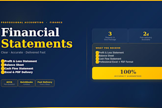 prepare financial statements profit and loss, and balance sheet