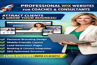 design a wix website for coaches, beauty, consultants or personal brands