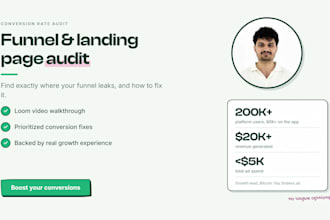 do a funnel audit and landing page audit to boost your conversions