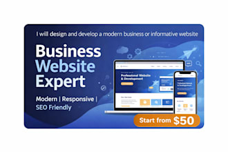 professional business or informative website design and development