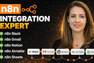 n8n slack, n8n gmail, n8n notion, n8n airtable and n8n sheets integration