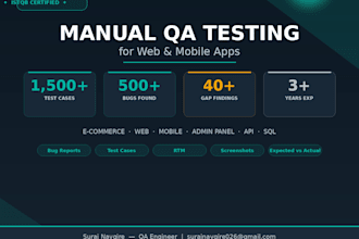 do manual QA testing for your website or mobile app