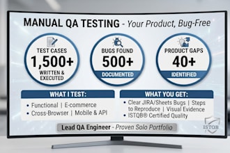 manual QA testing for your website or mobile app