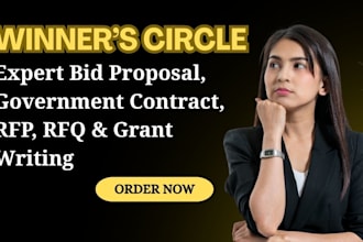 write winning bid proposal, government contract, rfp, grant