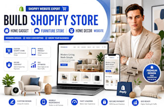 build home gadget shopify store furniture store home decor website