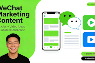 render wechat marketing content articles and video