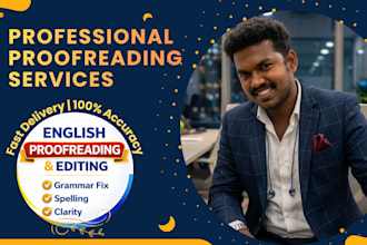 proofread and correct grammar, spelling and punctuation