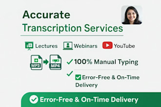 do accurate transcription of lectures webinars and youtube videos