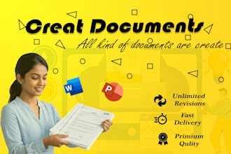 can create any documents ms office and ms power point
