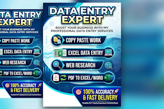 do professional data entry, copy paste and web research