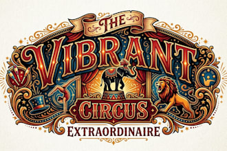 design a fun and vibrant circus logo for your brand